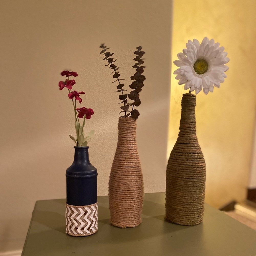 Set of Decorative bottles- various sized